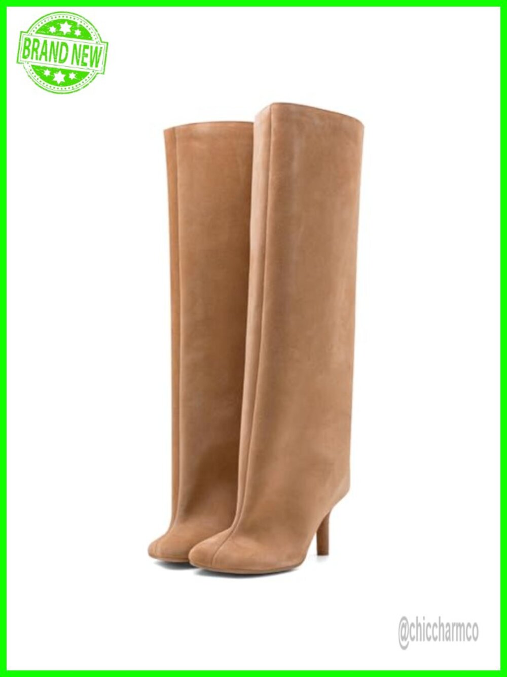 Women's Knee High Boots Square Toe Kitten Heel Pull On Tall Faux Suede